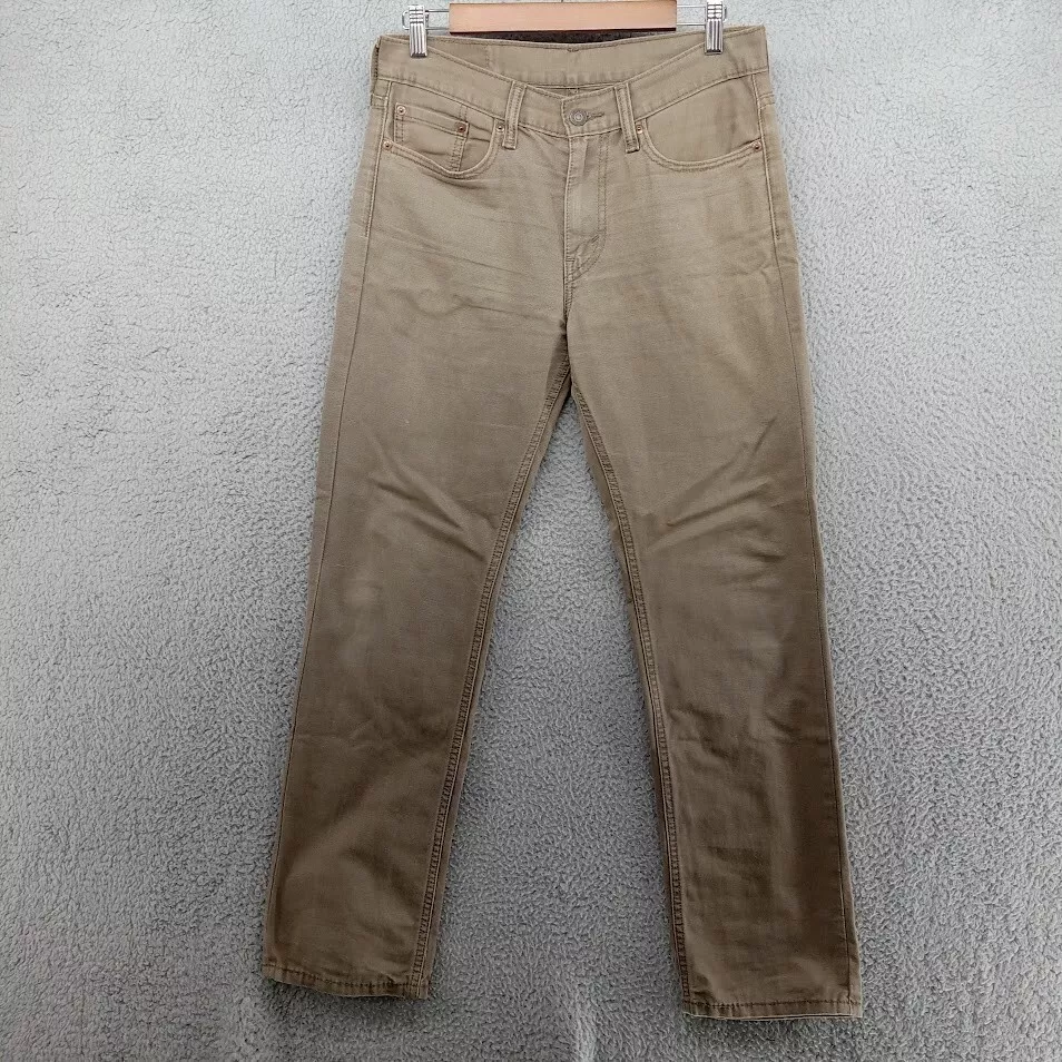 Levis Jeans Mens 29x30 Khaki Tan Straight Leg Uniform Work Duck Twill Pants