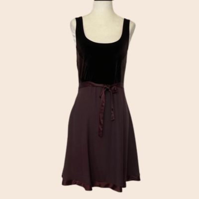 brown velvet cocktail dress Velouria Off Shoulder Long Sleeve Maxi Dress Brown main image 0
