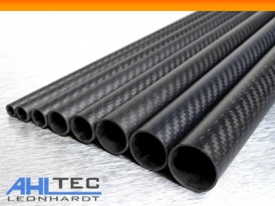 Carbon Rohr Ø 22mm / Sichtcarbon CFK Kohlefaser Tube 3K Köper / Länge wählbar