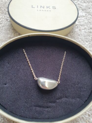LINKS of London Pendant Necklace Pebble Chain Genuine Sterling Silver - Picture 2 of 7