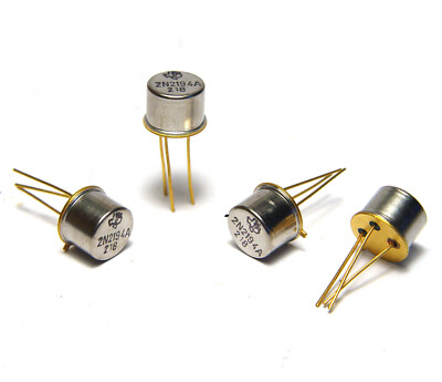 4x USA Transistor Ti 2N2194A / 2 N 2194 A, Texas Instruments, Gold Pin, NOS