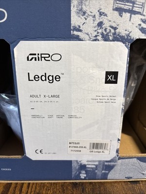 Giro Ledge MIPS AF Snow SKI Sports Helmet Size XL 62.5-65cm Matte Black OPEN BOX
