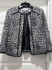 Cheetah Print Kasper Jacket Size 8 NWT