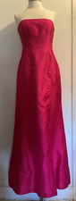 Pinoforte Di Max Mara hot pink silk strapless evening prom dress sz 42 M