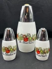 Vtg Spice of Life Lot Salt Pepper Sugar Shakers Milkglass Corning Gemco