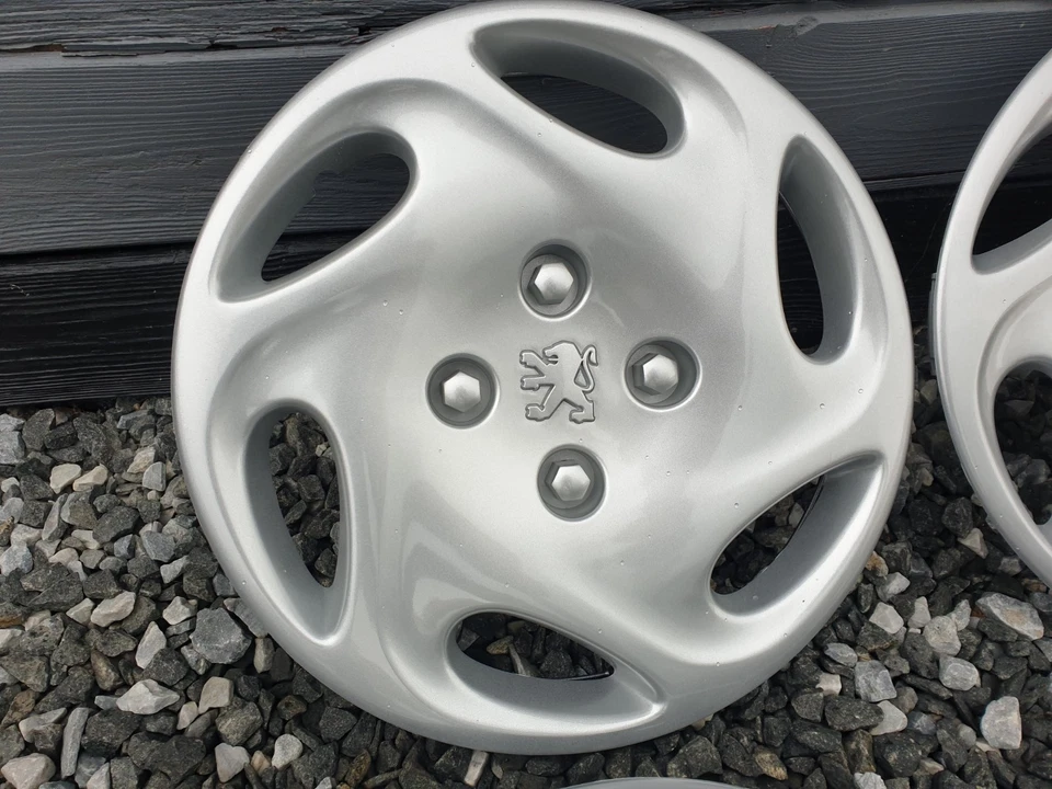 Brand New Set of Genuine Peugeot 206 14" Wheel Trims Hub Caps x4 306 Florida - Image 2 of 4