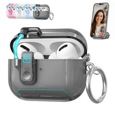 Secure Lock Clear AirPods Case, Rugged Shockproof Cover For AirPods 4 Pro 2 3