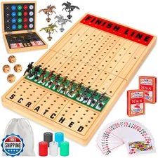 TooyBing Large 21 Inches Horse Race Board Game, Horse Racing Game