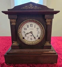 RARE Seth Thomas "Berkley" 8-Day Mahogany Mantel Clock 89 C - WORKS