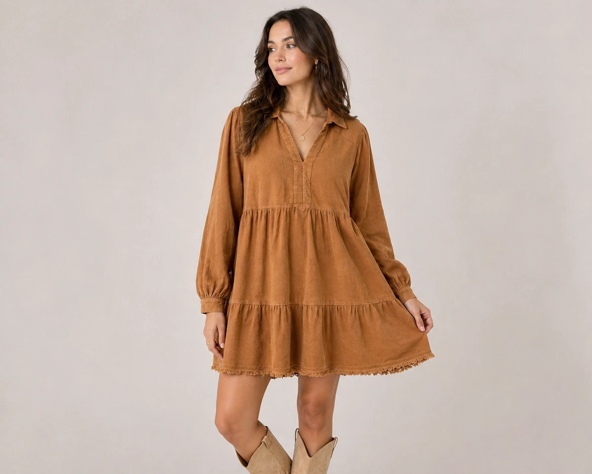 Corduroy A-Line Dresses for Women for sale | eBay
