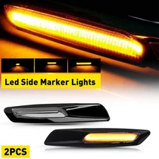 2x Trim Smoke Black Fender Side Marker 2011-2016 Light F10 Fit BMW 5 Series USA