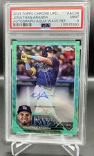 🔥2023 Topps Chrome Jonathan Aranda Auto Aqua Refractor Rookie SP #/199 PSA 9 RC
