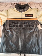 NUOVO Harley-Davidson City Limits Giacca di Pelle Uomo L Colorblock 97000-25VM