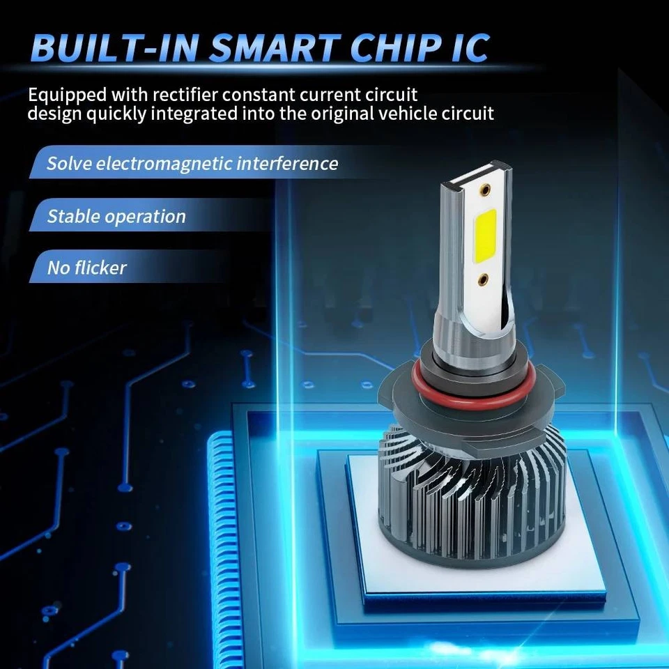 Kit de bombillas LED de haz bajo para faros para Chevy Silverado 1500 2500HD 2007-2020 A+++ Foto 4 de 4