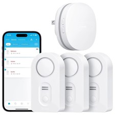 Water Leak Detector 3 Pack - WiFi Smart Sensor, 100dB Alarm, Remote Alerts, Home