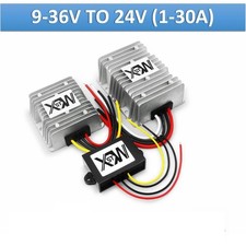DC-DC Boost Buck Converter 12-24V 24V 1-30A Voltage Regulator Aluminum Car Kit