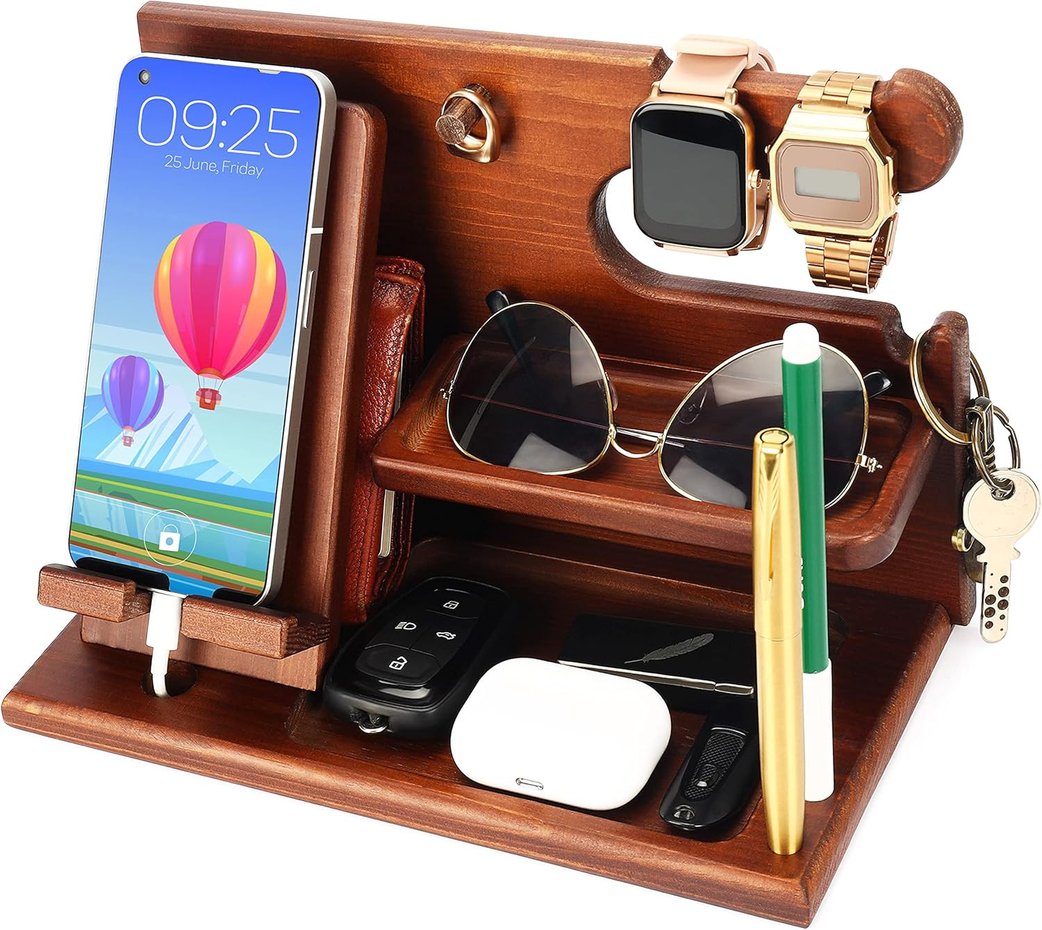 Regalo Uomo Originale - Docking Station Legno Personalizzabile Comodino