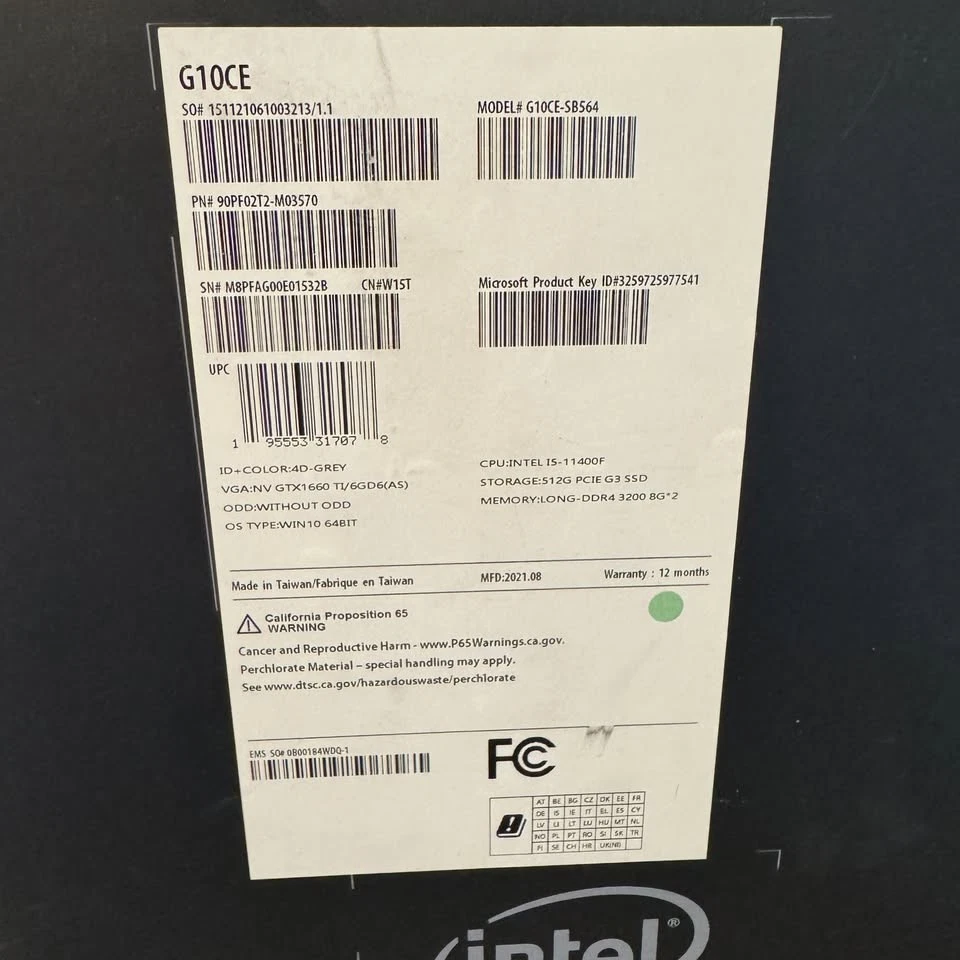 ASUS ROG STRIX Gaming Computer i5-11400F 2.6GHz NVIDIA GeForce GTX 1660 Ti 16GB - Image 3 of 4