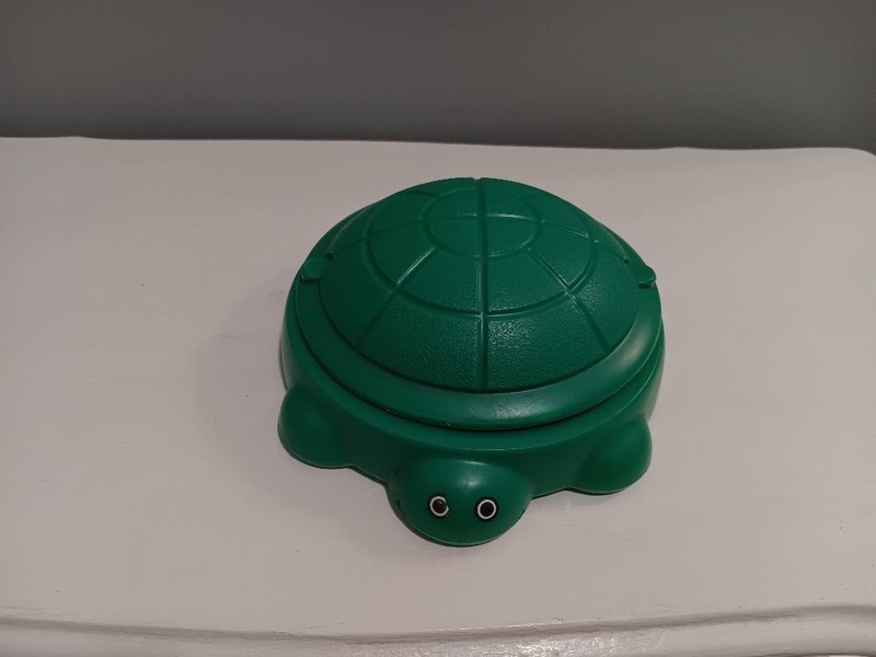 Vintage Little Tikes Dollhouse 2 Piece   Green Turtle Sandbox