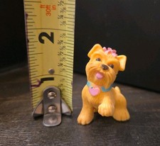 Barbie Dog Pet Puppy Terrier with Pink Heart Collar 1.5"
