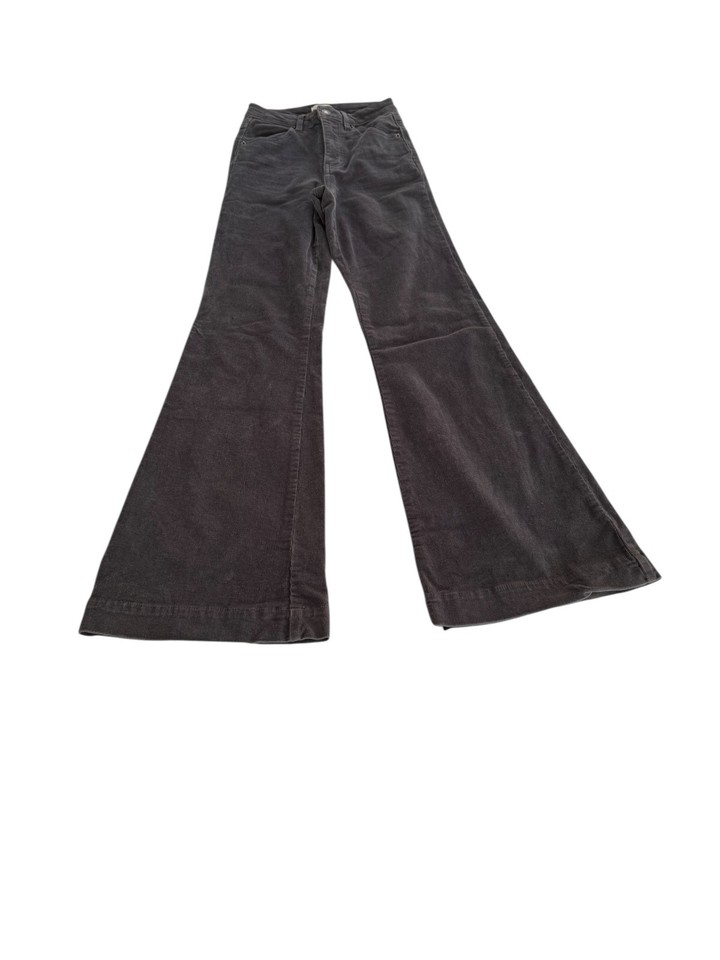 Ghanda Womens Size 6 Grey Corduroy Flare Pants Good Condition