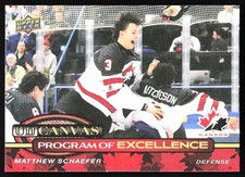 2025-26 Upper Deck UD Program of Excellence Canvas Matthew Schaefer Rookie