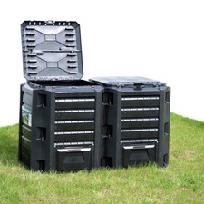 Compost Bin 1200 L Schwarz