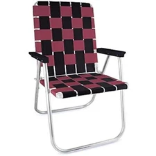 Folding aluminum outdoor patio lawn chair | heavy-duty webbed chairs f