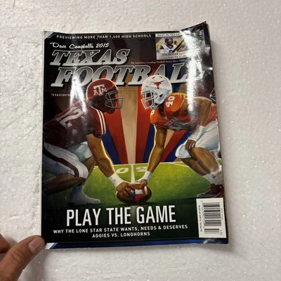 2015 Dave Campbell Texas Football Magazine Longhorns Aggies Rivalry Used - Image 1 of 4