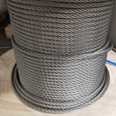 1/2'' Stainless Steel Wire Rope Cable 6x19 IWRC Type 304 (1000 Feet)