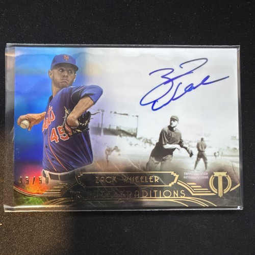 Topps 2014 Tribute Trad. Auto Zack Wheeler Mets Phillies 45/50 Jersey Match 🔥