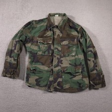 Vintage Propper Combat Field Jacket Mens Large Woodland Camo Ripstop BDU 90s