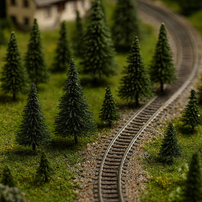 40PCS Model Tree for Christmas Village Diorama Train Scenery HO Scale 1/50-1/200