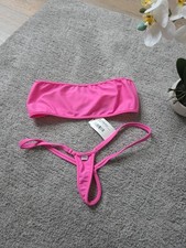 Schicker Bikini Wicked Weasel Pink Bandeau mit Etikett  XS/S Rar Selten