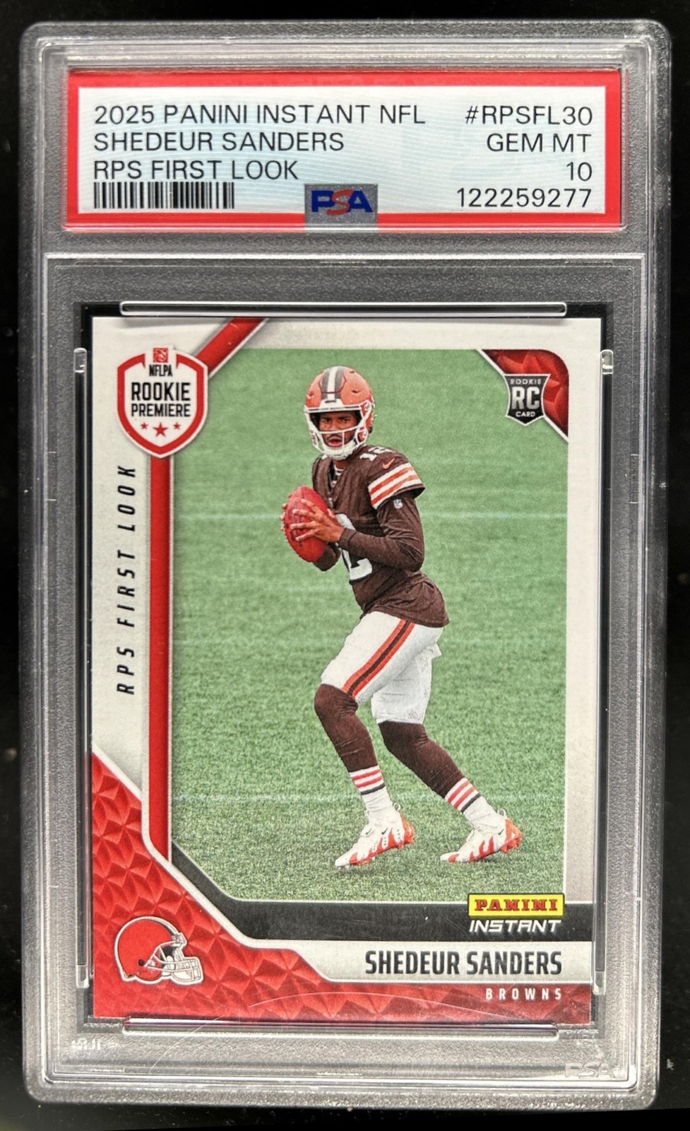 Shedeur Sanders Panini Instant NFL Rps First Look #RPSFL30 Base