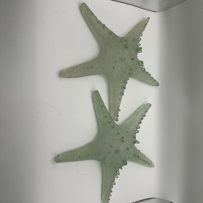 Translucent Green Star Fish Set Of 2 A4
