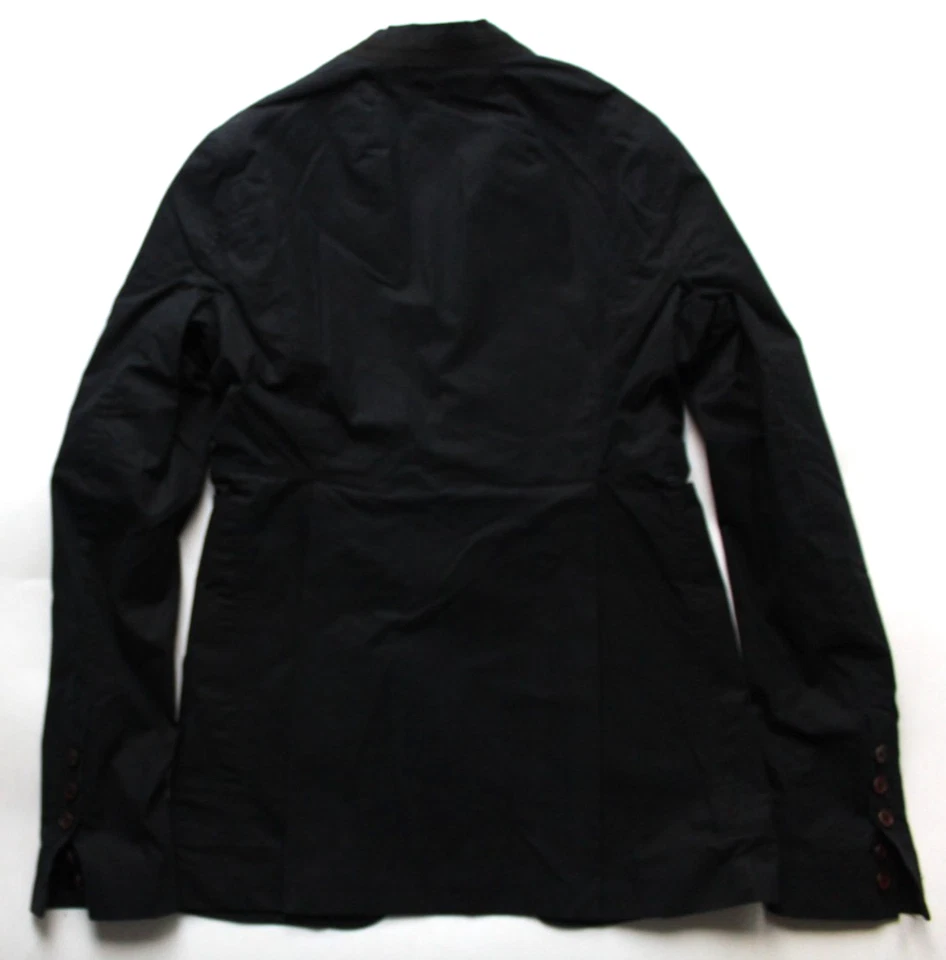 Rick Owens Men's Black Waxed Cotton Chore Blazer Italy Size Men's US 38 Small S - image 2 of 4