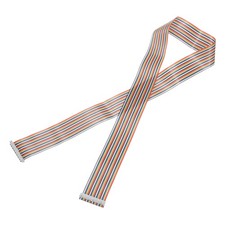 IDC Ribbon Cable 2.54mm Pitch 40 Pin Dual Female Gray Connector 4 Ft 1 Pcs