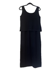 St. John Black Sleeveless Two-Piece Skirt Set Size Small/4