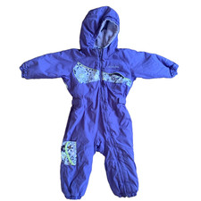 Columbia Infant Snow Suit 24 Months one piece vintage purple with flowers READ