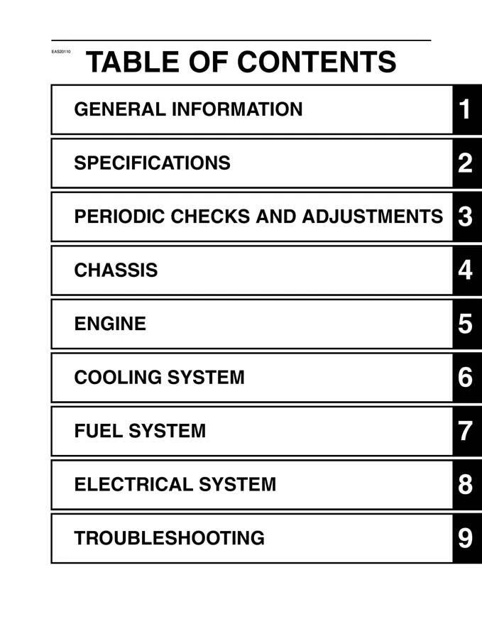 Yamaha FZ1 Motorcycle 2006 - 2015 Repair Workshop Service Manual LIT-11616-19-79 - Image 2 of 4