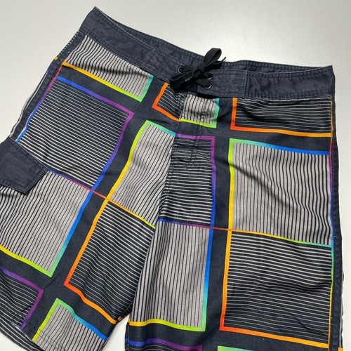 Vintage 00’s Y2K Ocean Pacific OP Colorful Geometrical Forms Board Shorts Size34 - Picture 2 of 5