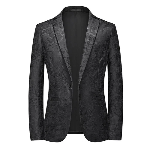 Hombres Formal Cena Fiesta Baile de graduación Abrigo Prendas para el torso Calce Esmoquin Vestido Chaqueta Traje Blazer - Imagen 11 de 14