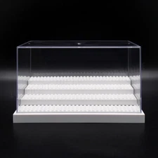 US 4-Steps White Acrylic Display Case Box For Minifigures Building Blocks Toys