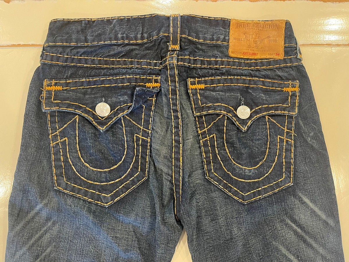 美品 TRUE RELIGION JOEY SUPER T 極太ステッチ W28 TRUE RELIGION World Tour Vintage Women's Joey Super T Jeans