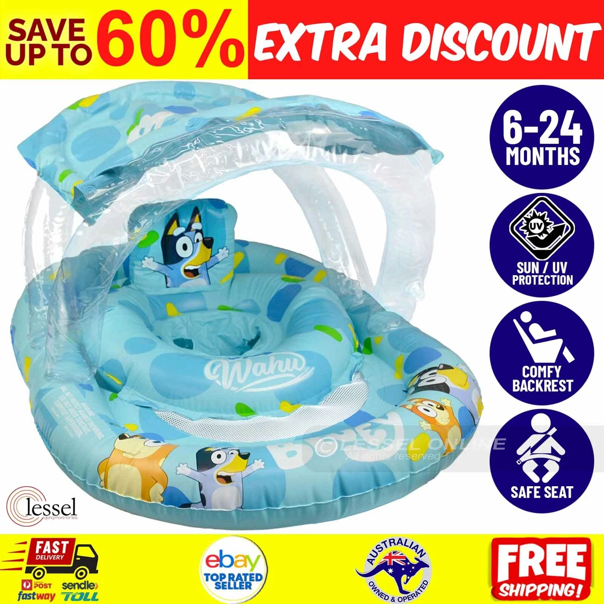 Wahu baby float with deals canopy