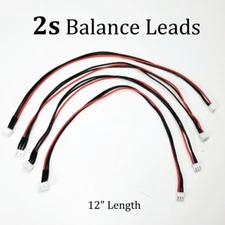 RCP-JRJST 2s Lipo Battery Balance Lead Extensions 12" Long (4) Pcs