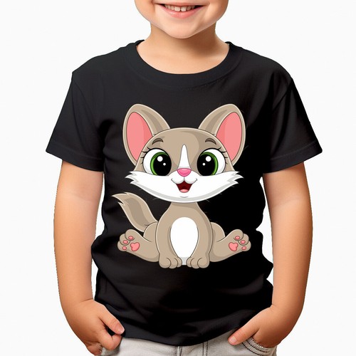 Cute Cartoon Face Animal Lovers Gift Funny Boys Girls Kids T-Shirts #BAL4 - 第 1/9 張圖片