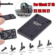 Universal Red Dot Sight Base Pistol Mount Plate Base For Glock 17 19 22 23 26 27