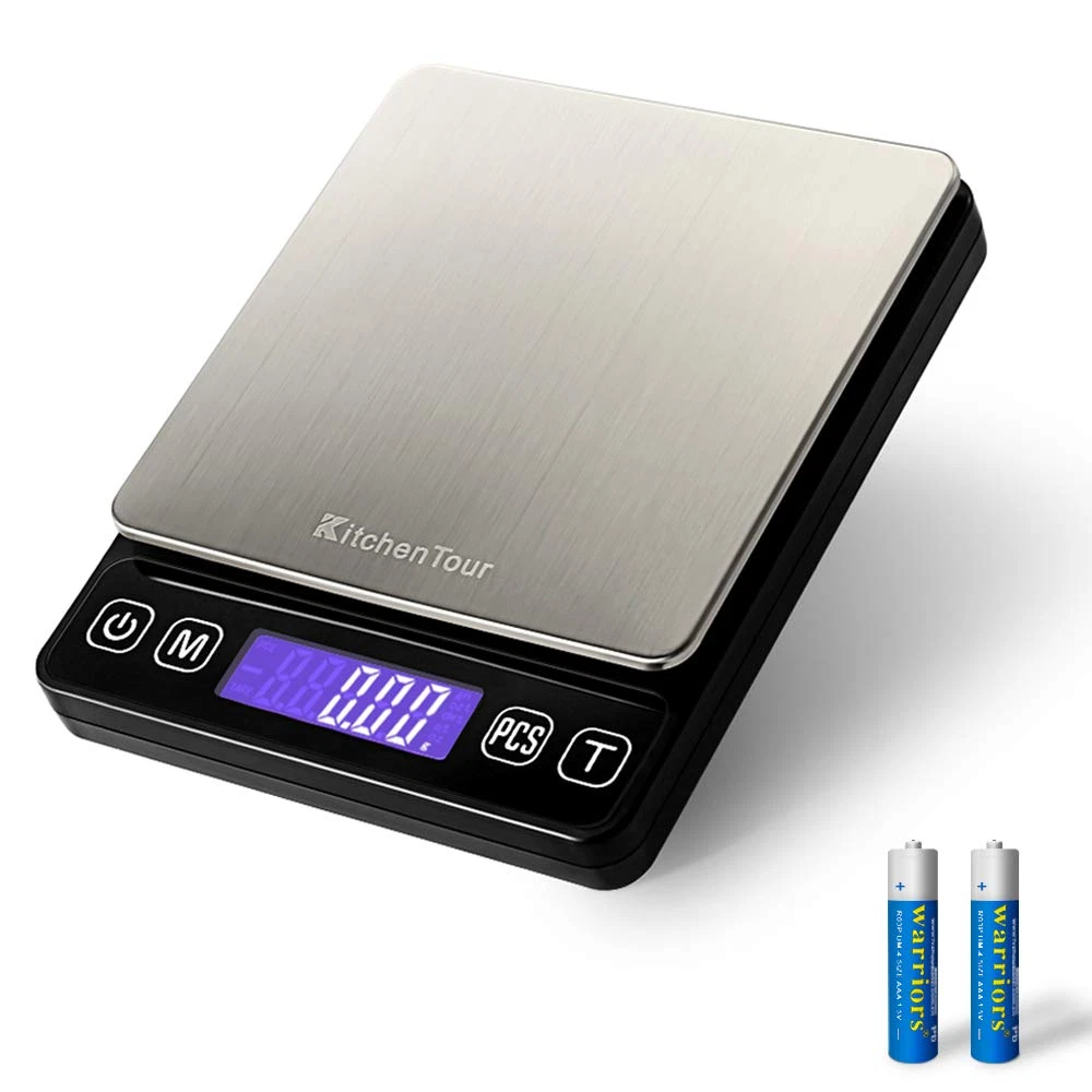 Báscula de cocina digital de alta precisión de 500 g/0,01 g